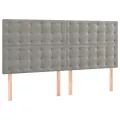 cadre de lit et matelas Gris clair 200x200cm Velours