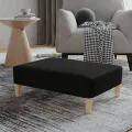 Repose-pied Noir 78x56x32 cm Tissu