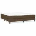 cadre de lit Marron foncé 160x200 cm Tissu