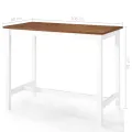 Table et chaises de bar 5 pcs Bois massif Marron et blanc