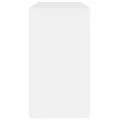 Bureau avec tiroir et armoire Blanc brillant 100x40x73 cm
