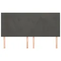 Têtes de lit 4 pcs Gris foncé 100x5x78/88 cm Velours