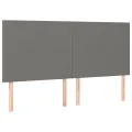 cadre de lit avec matelas Gris foncé 180x200cm Tissu