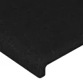 Cadre de lit avec tête de lit Noir 90x200 cm Tissu
