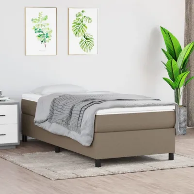 cadre de lit Taupe 90x200 cm Tissu