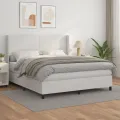 cadre de lit avec matelas Blanc 180x200cm Similicuir