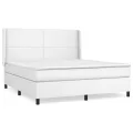 cadre de lit avec matelas Blanc 180x200cm Similicuir