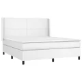 cadre de lit avec matelas Blanc 180x200cm Similicuir