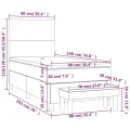 cadre de lit avec matelas Blanc 90x190 cm Similicuir