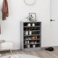 Armoire à chaussures Gris béton 60x35x92 cm Aggloméré