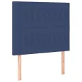 cadre de lit avec matelas Bleu 100x200 cm Tissu