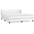 cadre de lit avec matelas Blanc 160x200cm Similicuir