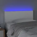 Tête de lit à LED Blanc 80x5x78/88 cm Similicuir