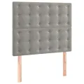 cadre de lit et matelas Gris clair 120x200cm Velours