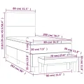 cadre de lit avec matelas Noir 80x200cm Similicuir