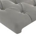 Tête de lit à LED Gris clair 203x16x118/128 cm Velours