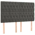 cadre de lit et matelas Gris foncé 160x200cm Velours