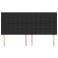 Têtes de lit 4 pcs Noir 90x5x78/88 cm Similicuir