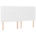 cadre de lit avec matelas Blanc 200x200cm Similicuir