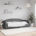 Lit de repos gris foncé 80x200 cm tissu