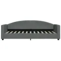 Lit de repos gris foncé 80x200 cm tissu