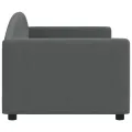 Lit de repos gris foncé 80x200 cm tissu