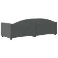 Lit de repos gris foncé 80x200 cm tissu