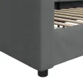Lit de repos gris foncé 80x200 cm tissu