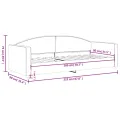 Lit de repos gris foncé 80x200 cm tissu