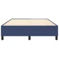 cadre de lit Bleu 140x190 cm Tissu