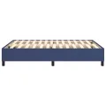 cadre de lit Bleu 140x190 cm Tissu