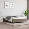 Cadre de lit Taupe 140x190 cm Tissu