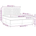 cadre de lit et matelas et LED Noir 180x200 cm Tissu