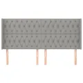 Tête de lit avec oreilles Gris clair 183x16x118/128 cm Tissu