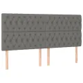 cadre de lit avec matelas Gris foncé 180x200cm Tissu