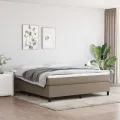 cadre de lit Taupe 160x200 cm Tissu
