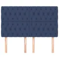 Têtes de lit 4 pcs Bleu 80x7x78/88 cm Tissu