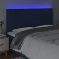 Tête de lit à LED Bleu 180x7x118/128 cm Tissu