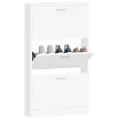 Armoire à chaussures Blanc 59x17x108 cm Bois d'ingénierie