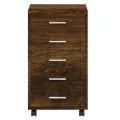 Armoire à tiroirs avec roulettes Chêne fumé Bois d'ingénierie