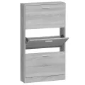Armoire à chaussures Sonoma gris 59x17x108 cm Bois d'ingénierie