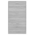 Armoire à chaussures Sonoma gris 59x17x108 cm Bois d'ingénierie