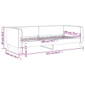Lit de repos gris clair 90x200 cm Tissu