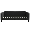 Lit de repos noir 100x200 cm tissu