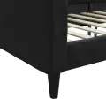 Lit de repos noir 100x200 cm tissu