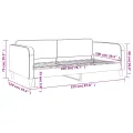 Lit de repos noir 100x200 cm tissu