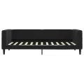 Lit de jour avec matelas noir 90x200 cm velours