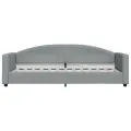 Lit de jour avec matelas gris clair 80x200 cm tissu