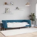 Lit de repos bleu 80x200 cm velours