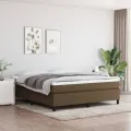 cadre de lit Marron foncé 180x200 cm Tissu